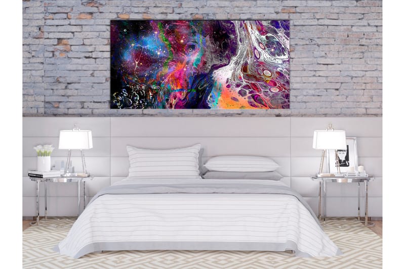 Billede Colourful Galaxy (1 del) Bred 120x60 - Artgeist sp. z o. o. - Boligtilbehør - Billeder & kunst - Billeder på lærred