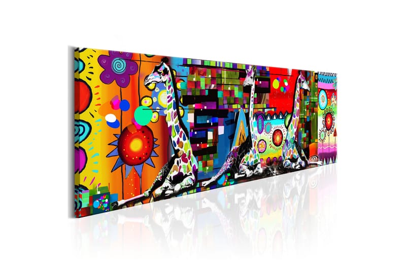 Billede Colourful Savannah 150x50 - Artgeist sp. z o. o. - Boligtilbehør - Billeder & kunst - Billeder på lærred