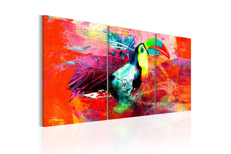 Billede Colourful Toucan 60x30 - Artgeist sp. z o. o. - Boligtilbehør - Billeder & kunst - Billeder på lærred