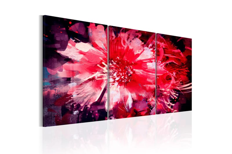 Billede Crimson blomster 60x30 - Artgeist sp. z o. o. - Boligtilbehør - Billeder & kunst - Billeder på lærred