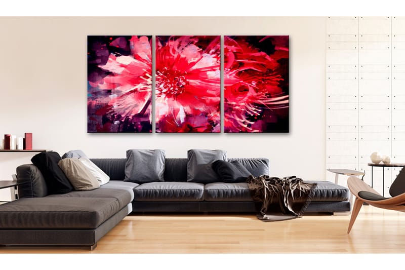 Billede Crimson blomster 60x30 - Artgeist sp. z o. o. - Boligtilbehør - Billeder & kunst - Billeder på lærred