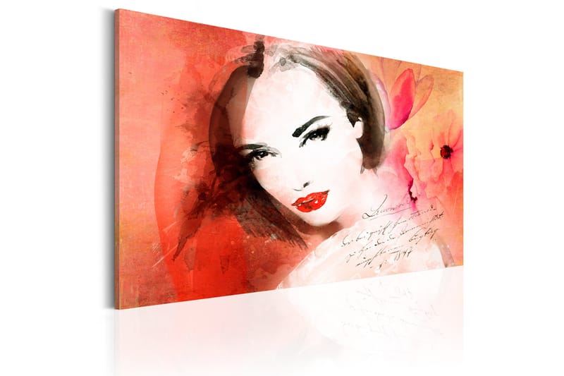 Billede Crimson Lady 120x80 - Artgeist sp. z o. o. - Boligtilbehør - Billeder & kunst - Billeder på lærred