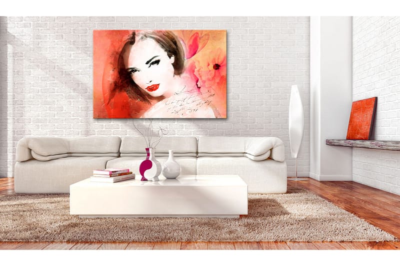 Billede Crimson Lady 120x80 - Artgeist sp. z o. o. - Boligtilbehør - Billeder & kunst - Billeder på lærred