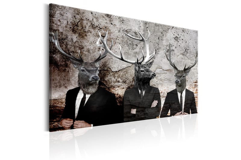 Billede Deer in Suits 120x80 - Artgeist sp. z o. o. - Boligtilbehør - Billeder & kunst - Billeder på lærred