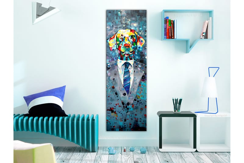 Billede Dog in a Suit 40x120 - Artgeist sp. z o. o. - Boligtilbehør - Billeder & kunst - Billeder på lærred