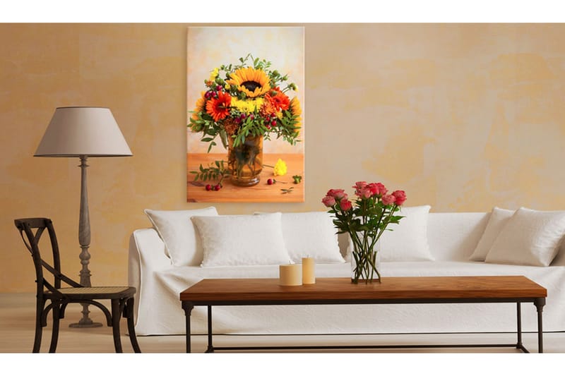 Billede efterårets blomster 60x90 - Artgeist sp. z o. o. - Boligtilbehør - Billeder & kunst - Billeder på lærred