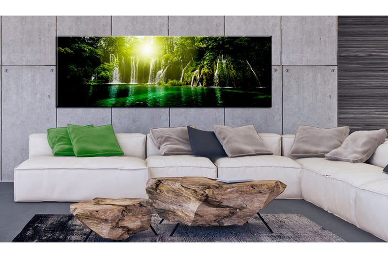 Billede Emerald Treasure 120x40 - Artgeist sp. z o. o. - Boligtilbehør - Billeder & kunst - Billeder på lærred