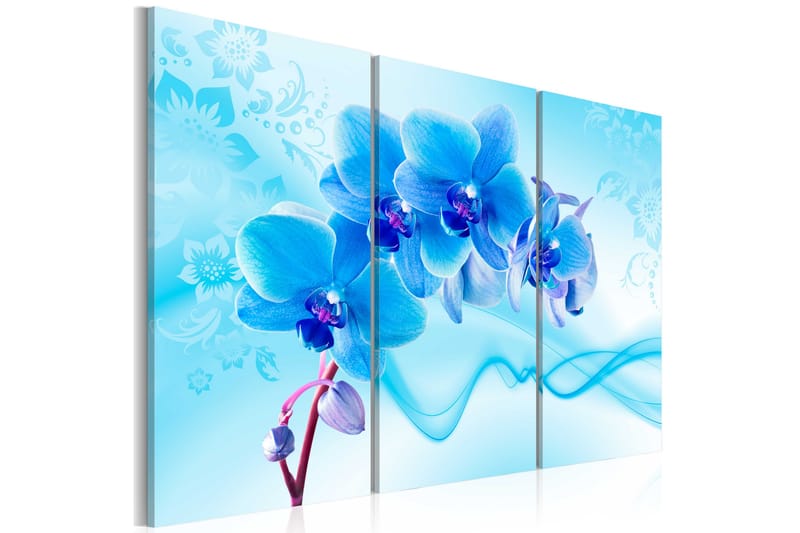 Billede Ethereal Orchid Blue 120x80 - Artgeist sp. z o. o. - Boligtilbehør - Billeder & kunst - Billeder på lærred