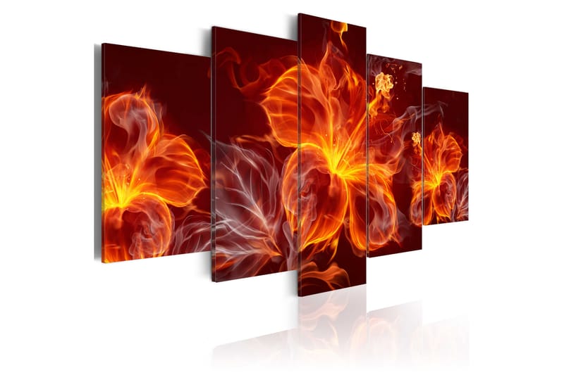 Billede Fiery Flowers 100x50 - Artgeist sp. z o. o. - Boligtilbehør - Billeder & kunst - Billeder på lærred