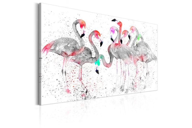 Billede Flamingoes Dance 120x80 - Artgeist sp. z o. o. - Boligtilbehør - Billeder & kunst - Billeder på lærred