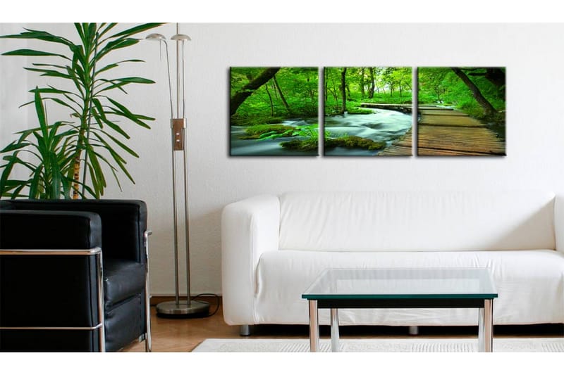 Billede Forest Broadwalk Triptych 120x40 - Artgeist sp. z o. o. - Boligtilbehør - Billeder & kunst - Billeder på lærred