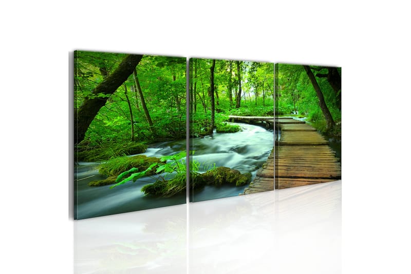 Billede Forest Broadwalk Triptych 120x40 - Artgeist sp. z o. o. - Boligtilbehør - Billeder & kunst - Billeder på lærred