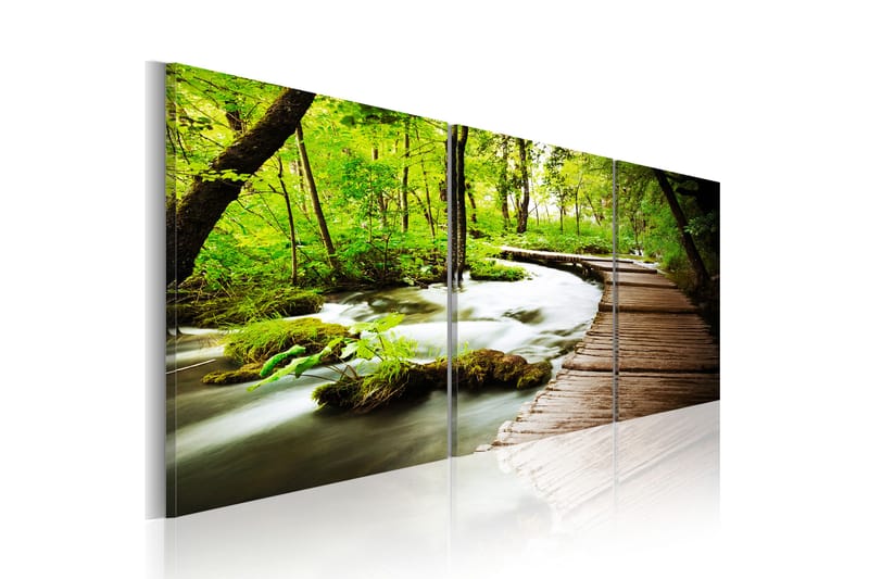 Billede Forest Brook 150x50 - Artgeist sp. z o. o. - Boligtilbehør - Billeder & kunst - Billeder på lærred