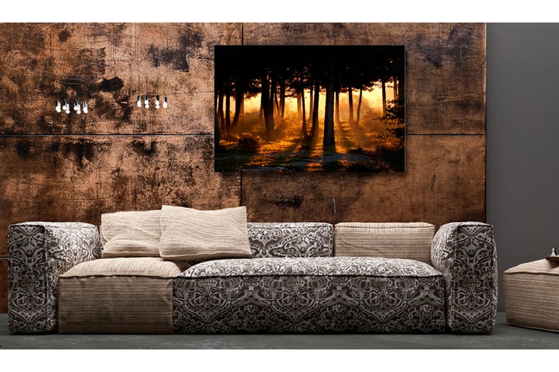 Billede Forest Dawn 120x80 - Artgeist sp. z o. o. - Boligtilbehør - Billeder & kunst - Billeder på lærred