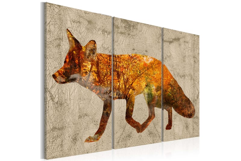 Billede Fox i The Wood 90x60 - Artgeist sp. z o. o. - Boligtilbehør - Billeder & kunst - Billeder på lærred