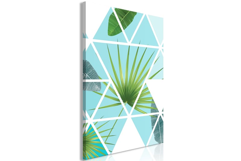 Billede Geometric Palm (1 del) Lodret 60x90 - Artgeist sp. z o. o. - Boligtilbehør - Billeder & kunst - Billeder på lærred