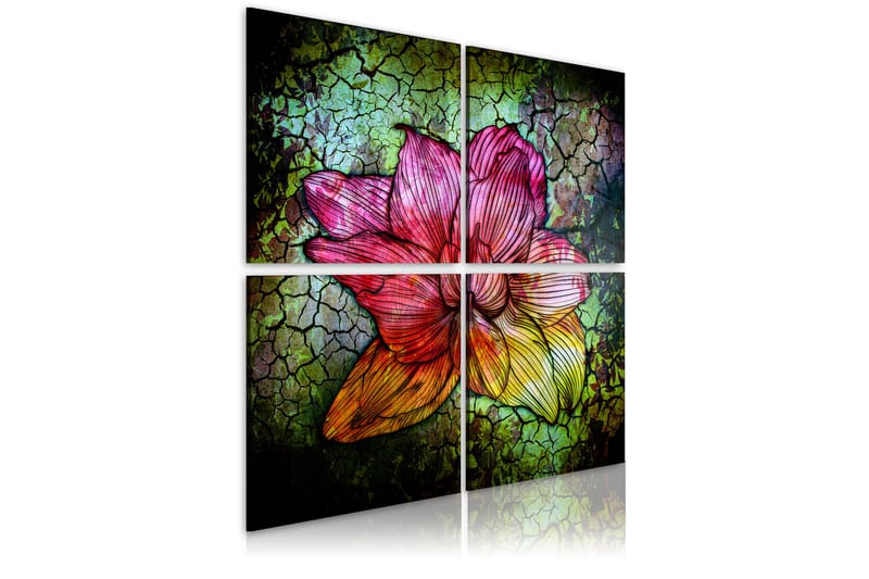 Billede Glasblomst 60x60 - Artgeist sp. z o. o. - Boligtilbehør - Billeder & kunst - Billeder på lærred