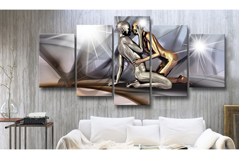 Billede Gold Couple 100x50 - Artgeist sp. z o. o. - Boligtilbehør - Billeder & kunst - Billeder på lærred