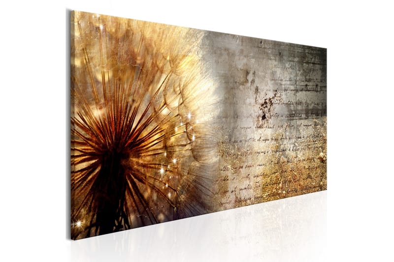 Billede Golden Dandelion 150x50 - Artgeist sp. z o. o. - Boligtilbehør - Billeder & kunst - Billeder på lærred