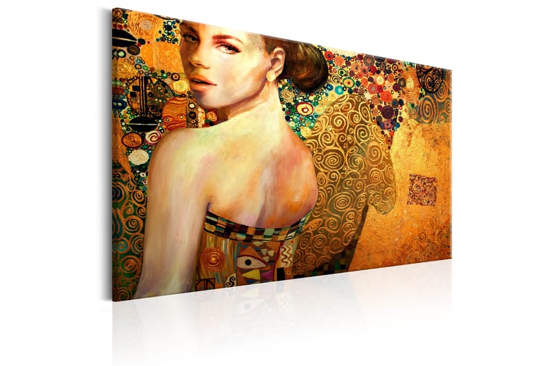 Billede Golden Lady 90x60 - Artgeist sp. z o. o. - Boligtilbehør - Billeder & kunst - Billeder på lærred