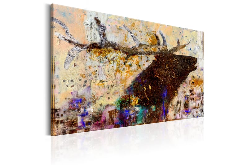 Billede Golden Stag 60x40 - Artgeist sp. z o. o. - Boligtilbehør - Billeder & kunst - Billeder på lærred