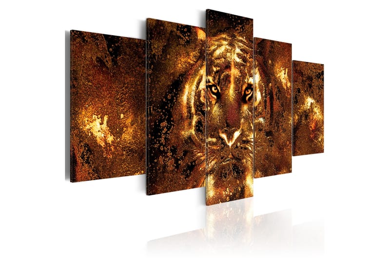 Billede Golden Tiger 100x50 - Artgeist sp. z o. o. - Boligtilbehør - Billeder & kunst - Billeder på lærred