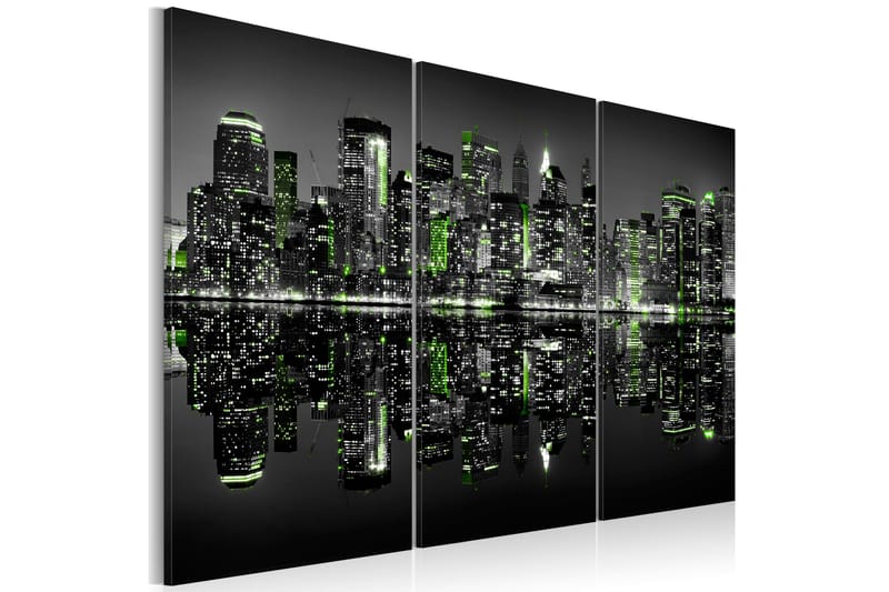 Billede Green New York 60x40 - Artgeist sp. z o. o. - Boligtilbehør - Billeder & kunst - Billeder på lærred