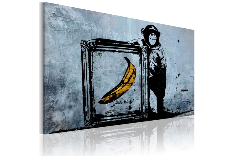 Billede Inspired by Banksy 120x80 - Artgeist sp. z o. o. - Boligtilbehør - Billeder & kunst - Billeder på lærred