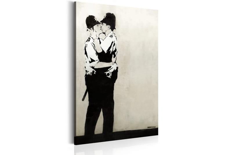 Billede Kissing Coppers By Banksy 40x60 - Artgeist sp. z o. o. - Boligtilbehør - Billeder & kunst - Billeder på lærred