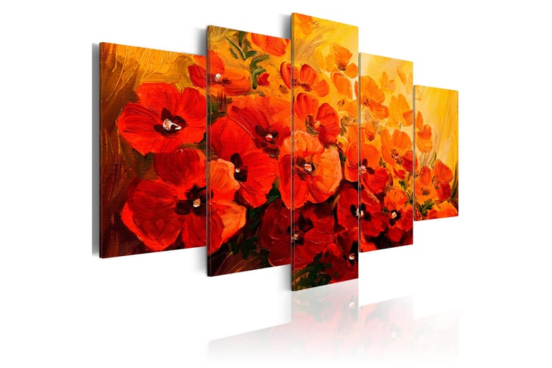 Billede Land of Poppies 200x100 - Artgeist sp. z o. o. - Boligtilbehør - Billeder & kunst - Billeder på lærred