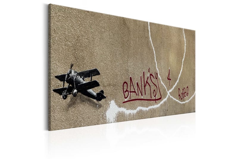 Billede Love Plane by Banksy 120x80 120x80 - Artgeist sp. z o. o. - Boligtilbehør - Billeder & kunst - Billeder på lærred