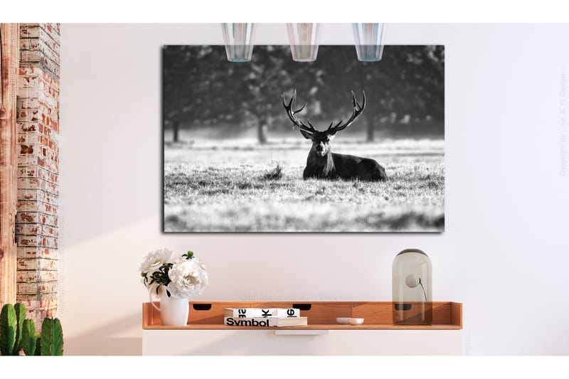 Billede Lying Deer 120x80 - Artgeist sp. z o. o. - Boligtilbehør - Billeder & kunst - Billeder på lærred