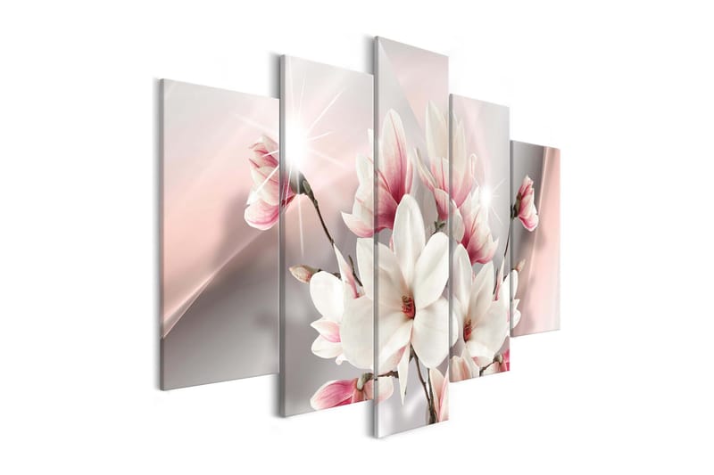 Billede Magnolia i Bloom (5 dele) Brede 225x100 - Artgeist sp. z o. o. - Boligtilbehør - Billeder & kunst - Billeder på lærred