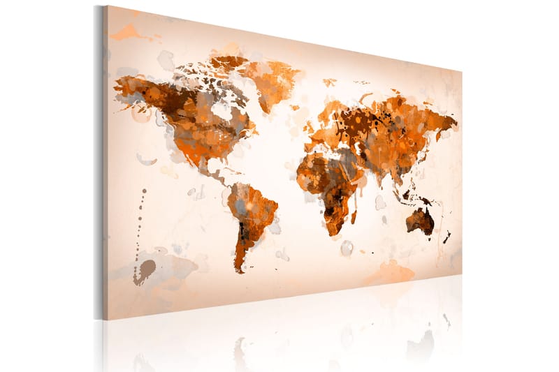 Billede Map of the World Desert storm 120x80 - Artgeist sp. z o. o. - Boligtilbehør - Billeder & kunst - Billeder på lærred