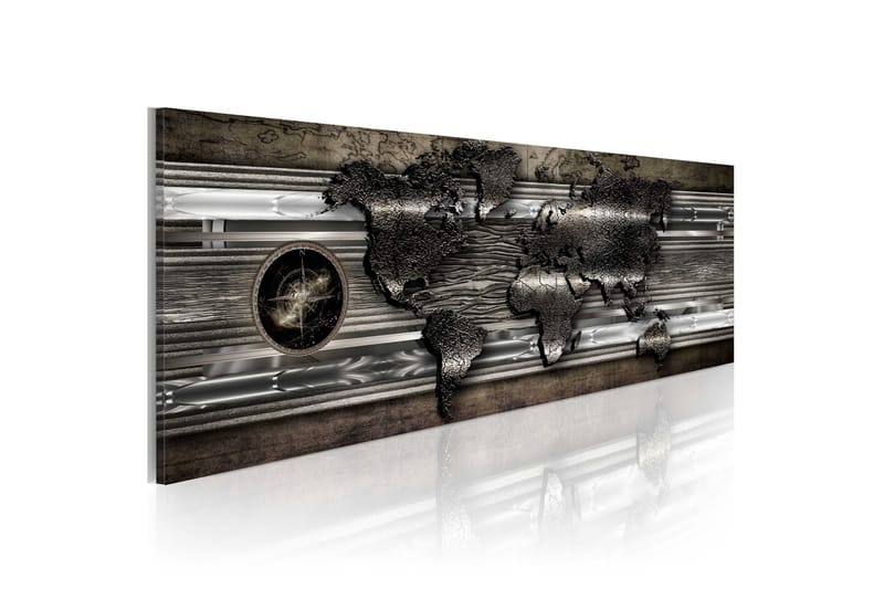 Billede Metallic Map 120x40 - Artgeist sp. z o. o. - Boligtilbehør - Billeder & kunst - Billeder på lærred