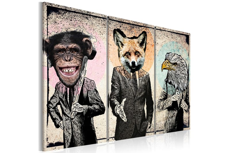 Billede Monkey Business 120x80 - Artgeist sp. z o. o. - Boligtilbehør - Billeder & kunst - Billeder på lærred