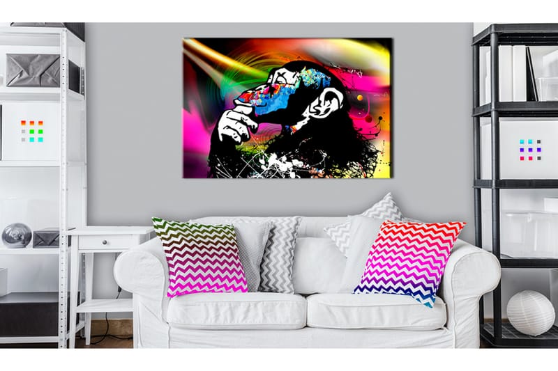 Billede Monkey Disco 120x80 - Artgeist sp. z o. o. - Boligtilbehør - Billeder & kunst - Billeder på lærred