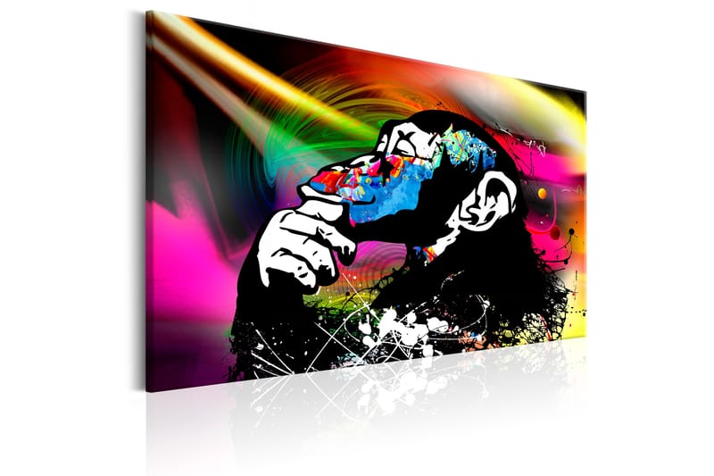 Billede Monkey Disco 120x80 - Artgeist sp. z o. o. - Boligtilbehør - Billeder & kunst - Billeder på lærred