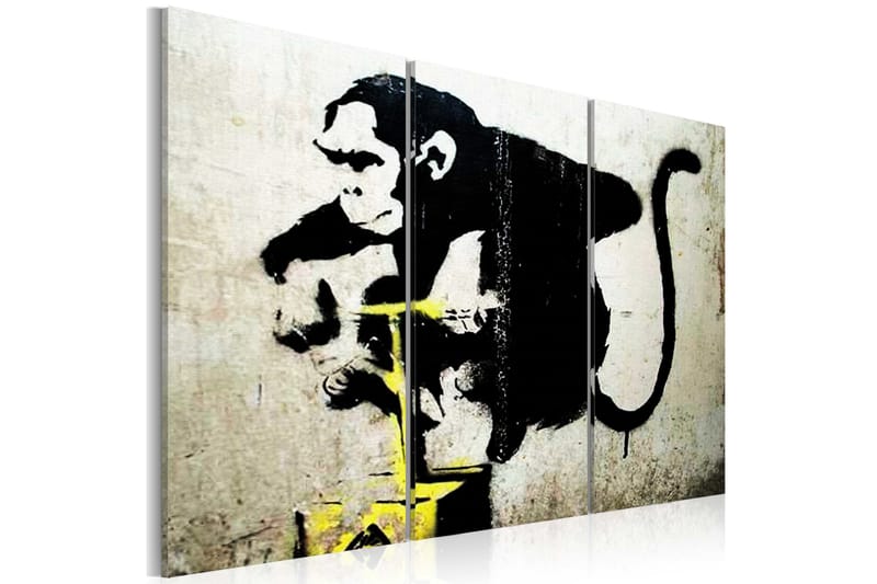 Billede Monkey Tnt Detonator By Banksy 120x80 - Artgeist sp. z o. o. - Boligtilbehør - Billeder & kunst - Billeder på lærred