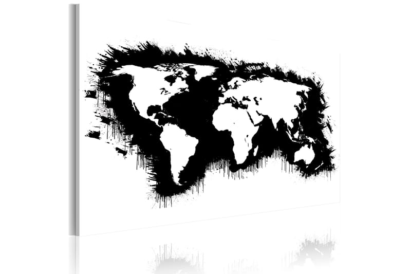 Billede Monochromatic World Map 120x8 - Artgeist sp. z o. o. - Boligtilbehør - Billeder & kunst - Billeder på lærred