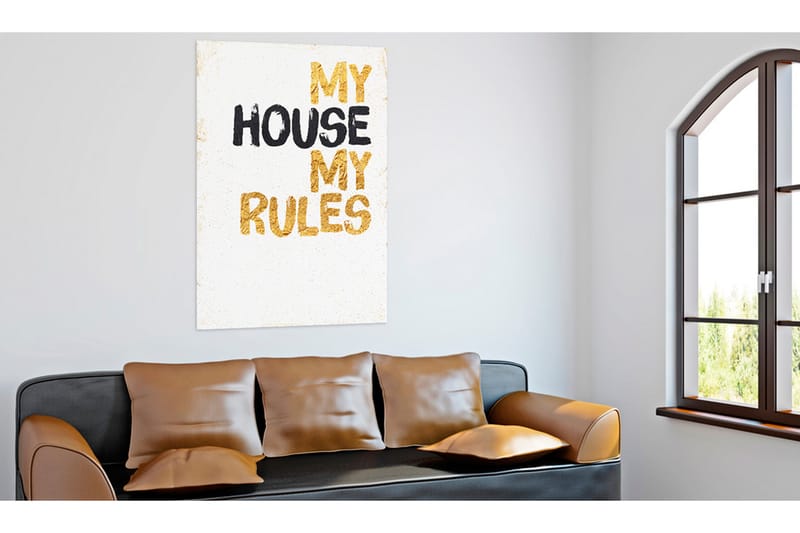 Billede My Home: My house, my rules 80x120 - Artgeist sp. z o. o. - Boligtilbehør - Billeder & kunst - Billeder på lærred