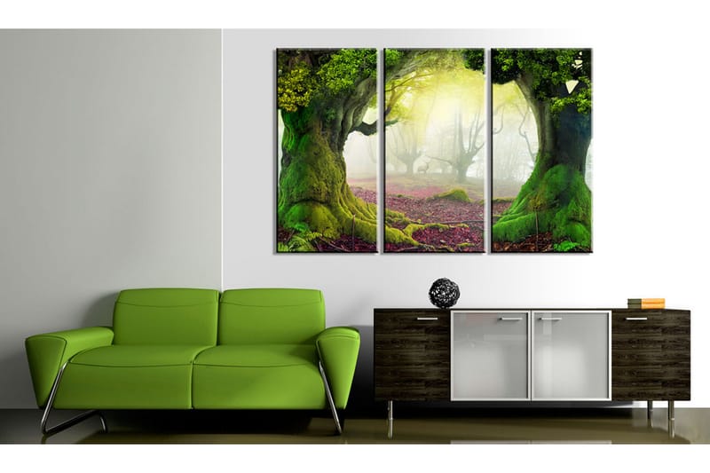 Billede Mysterious Forest Triptych 60x40 - Artgeist sp. z o. o. - Boligtilbehør - Billeder & kunst - Billeder på lærred