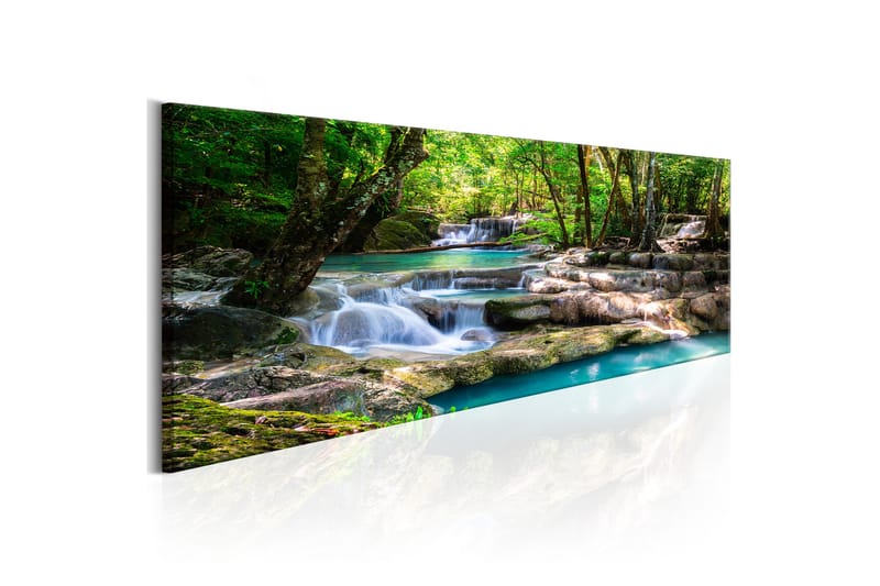 Billede Nature: Forest Waterfall 120x40 - Artgeist sp. z o. o. - Boligtilbehør - Billeder & kunst - Billeder på lærred