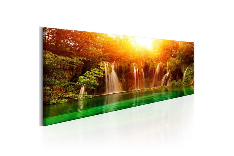 Billede Nature: Magnificent Waterfall 120x40 - Artgeist sp. z o. o. - Boligtilbehør - Billeder & kunst - Billeder på lærred