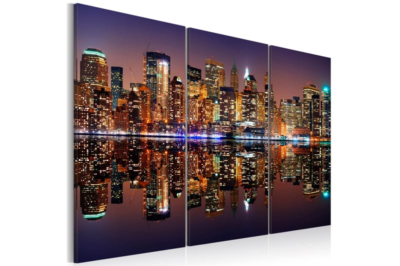 Billede New York Water Reflection 60x40 - Artgeist sp. z o. o. - Boligtilbehør - Billeder & kunst - Billeder på lærred