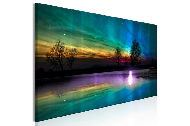 Billede Rainbow Aurora (1 del) Smal 120x40 - Artgeist sp. z o. o. - Boligtilbehør - Billeder & kunst - Billeder på lærred