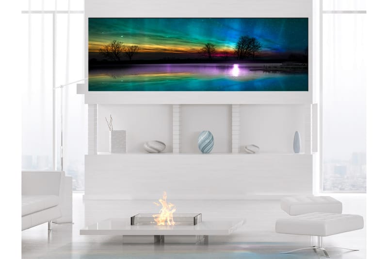 Billede Rainbow Aurora (1 del) Smal 120x40 - Artgeist sp. z o. o. - Boligtilbehør - Billeder & kunst - Billeder på lærred