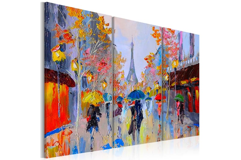 Billede Rainy Paris 90x60 - Artgeist sp. z o. o. - Boligtilbehør - Billeder & kunst - Billeder på lærred