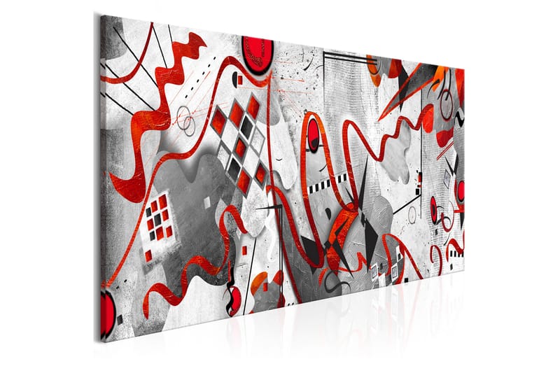 Billede Red Ribbons (1 Part) Wide 100x45 - Artgeist sp. z o. o. - Boligtilbehør - Billeder & kunst - Billeder på lærred