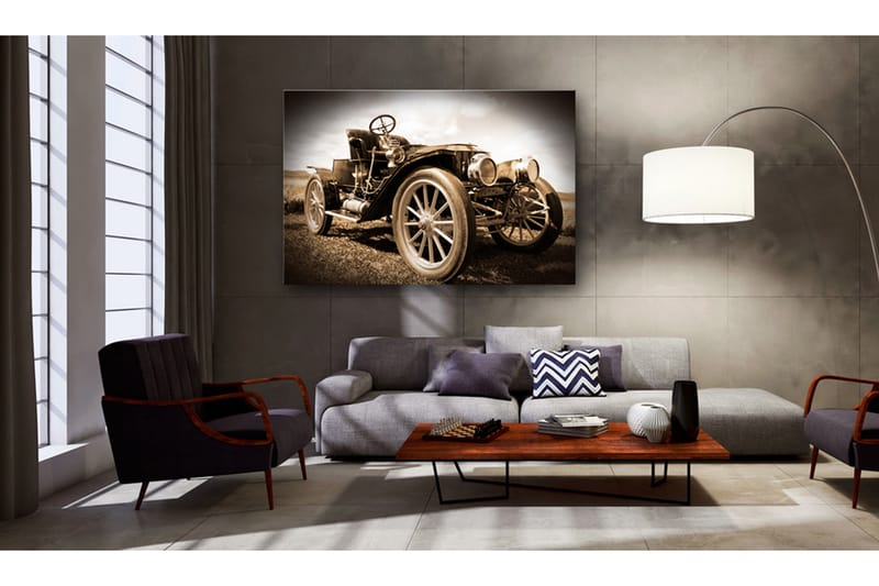 Billede Retro Car 120x80 - Artgeist sp. z o. o. - Boligtilbehør - Billeder & kunst - Billeder på lærred